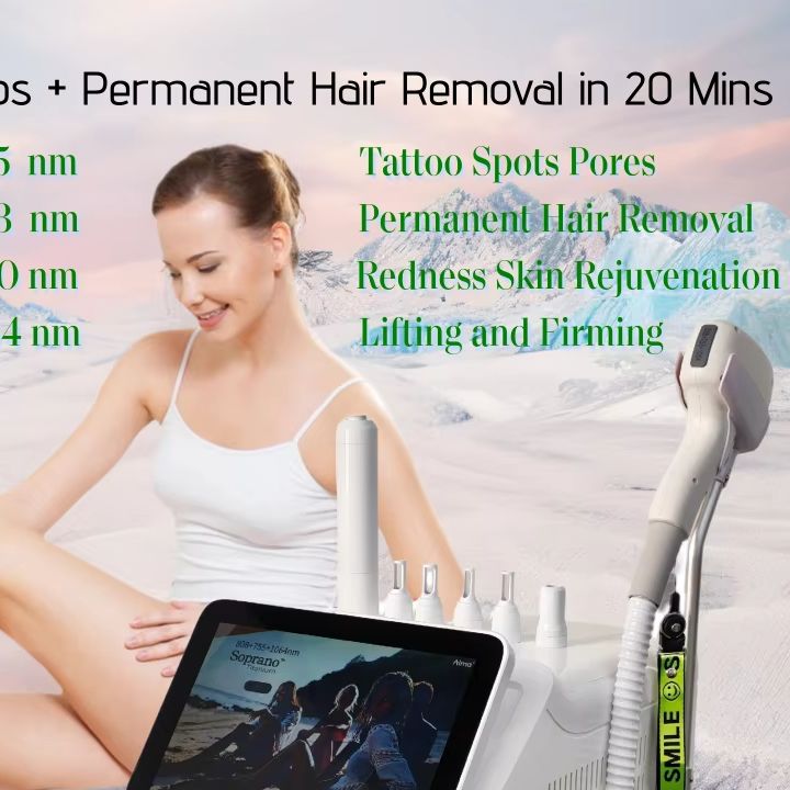 Ice Titanium Diode Laser Machine - 2in1 Soprano Titanium Ice Platinum Diode