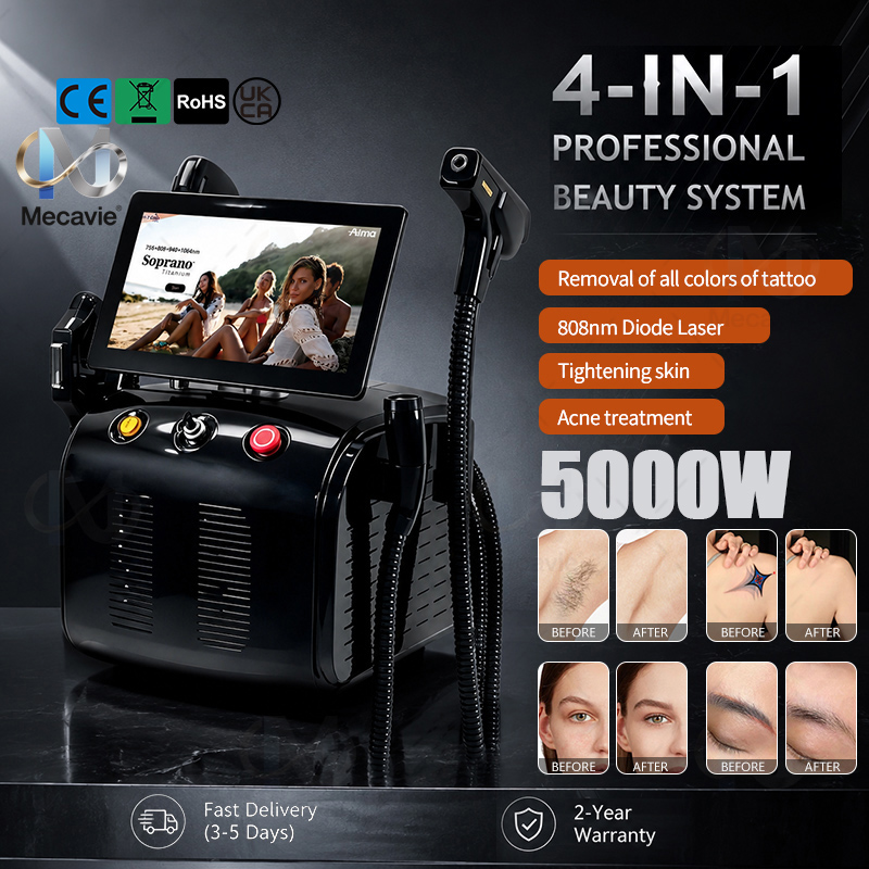 Ice Titanium Diode Laser Machine - 4in1 Soprano Titanium Ice Platinum RF