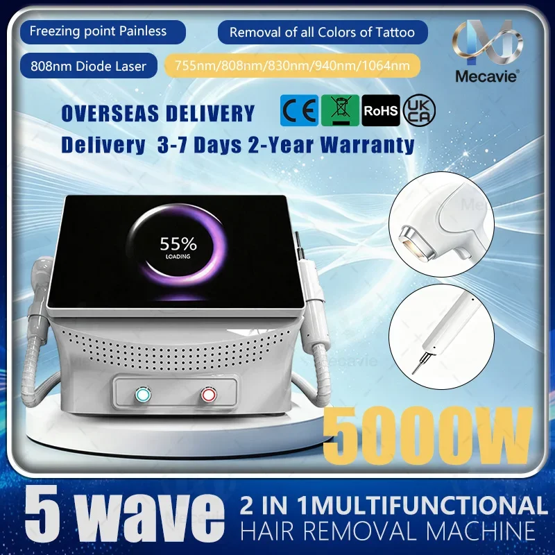 Alexandrite Laser Hair Removal Machine - 808nm Diode Laser High Efficiency Hair