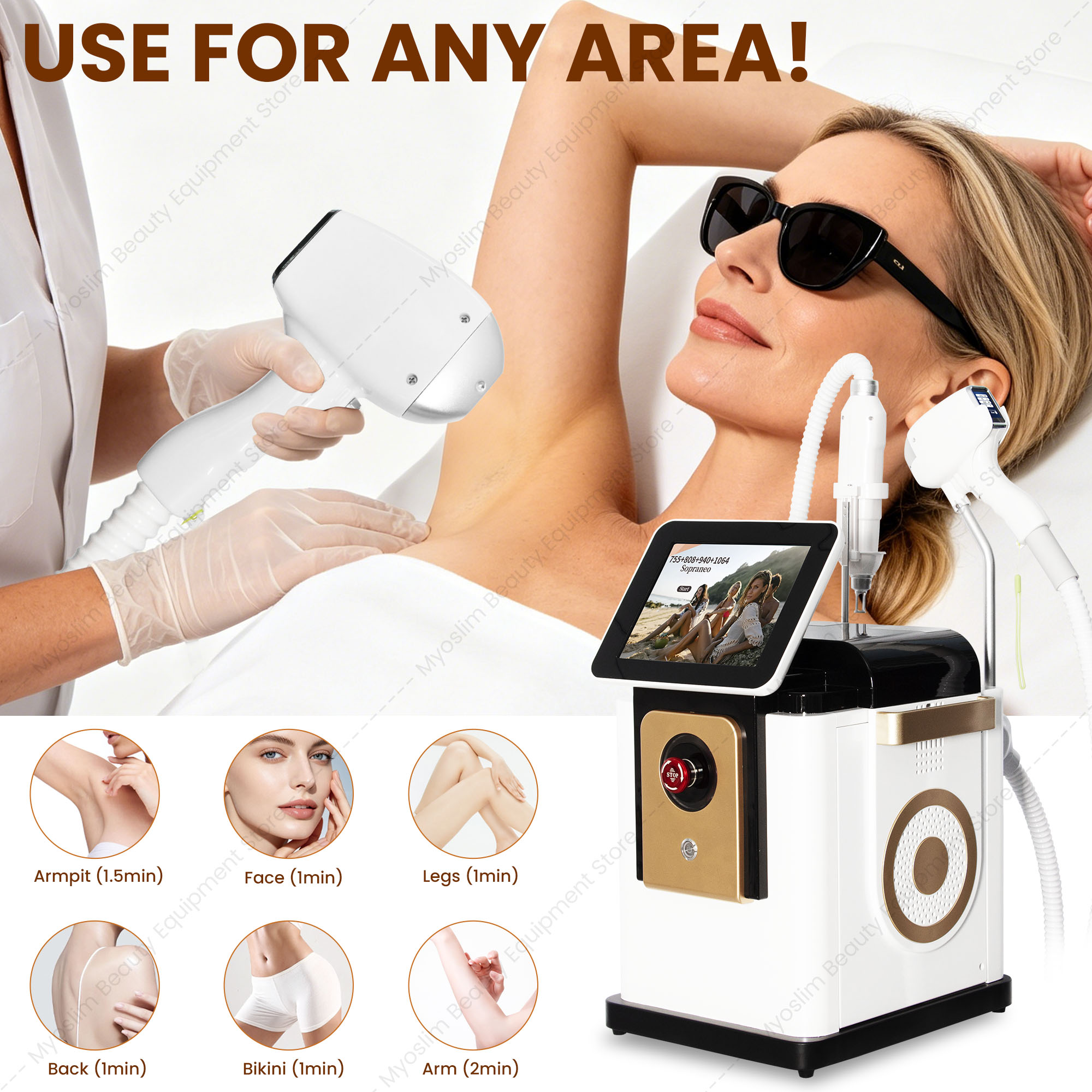 Two-in-One 755nm 808nm 810nm 8 - огляд і ціна Diode Laser Hair Removal 808Nm 755Nm 1064Nm