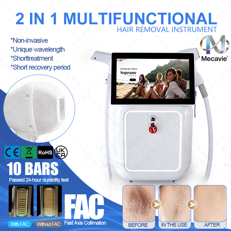 2 IN 1 5000W Diode 755 808 830 - огляд і ціна Alexandrite Laser Hair Removal Machine